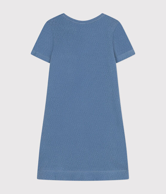 Children's Plain Openwork Cotton Nightdress BEACH blue