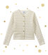 Girl's dual fabric cardigan