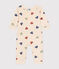 Babies' Footless Cotton Heart Pyjamas AVALANCHE white/MULTICO
