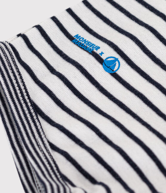 Babies' Mr. Men and Little Miss cotton playsuit MARSHMALLOW white/SMOKING blue
