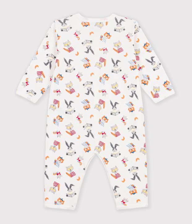 Pyjama b&eacute;b&eacute; en coton sans pieds imprim&eacute; animaux white/multicolor
