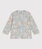 Babies' flower print UV protection T-shirt blue/multicolor
