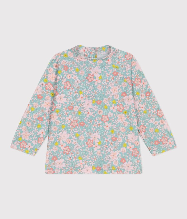 Babies' flower print UV protection T-shirt SPRAY /MULTICO