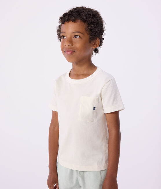 Boys' Short-Sleeved T-Shirt MARSHMALLOW white