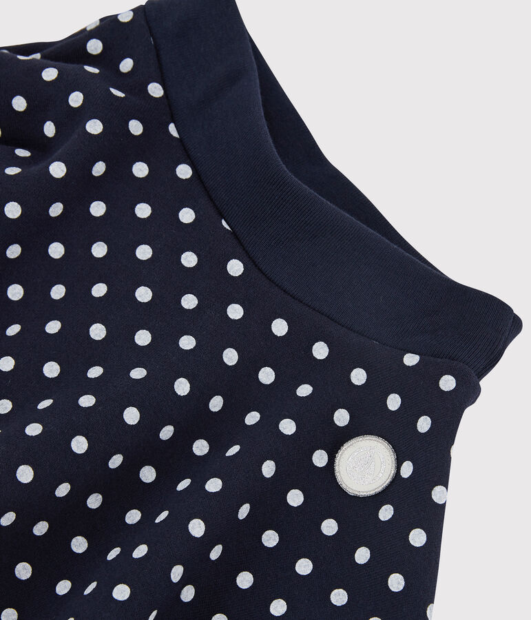 Girls' Fleece Skirt SMOKING blue/MARSHMALLOW white