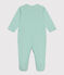 Babies' stripy cotton pyjama suit ALOEVERA green