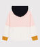 Girls' Fleece Hoodie MINOIS pink/MARSHMALLOW white