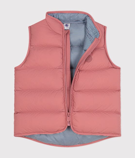 Children's Sleeveless Quilted Padded Jacket ROSEWOOD pink