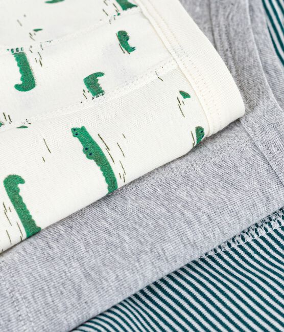 Pack of children's printed cotton boxers with covered waistbands variante 1