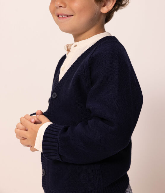 Boys' Knitted Cardigan SMOKING blue