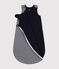 BABIES' LIGHTWEIGHT COTTON TOG 1-RATED SLEEPING BAG SMOKING blue/MARSHMALLOW white