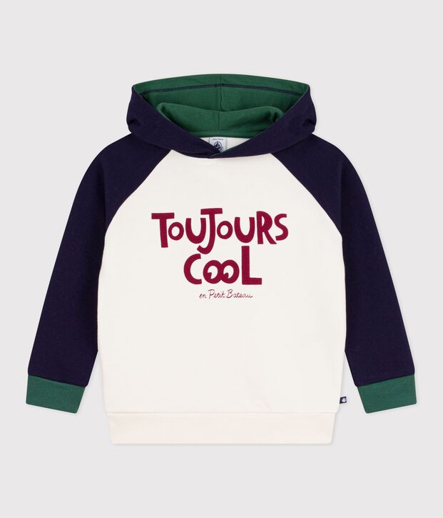 Children's printed cotton sweatshirt Ecru/multicolor
