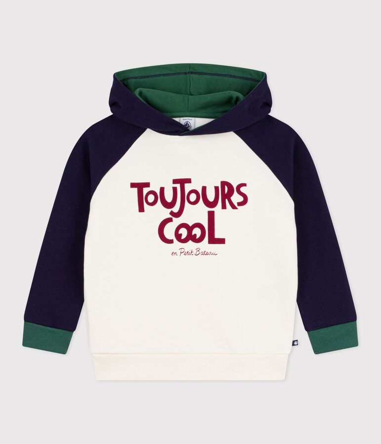 Children's printed cotton sweatshirt Ecru/multicolor