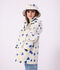 Children's heart print sun hat blue/blue