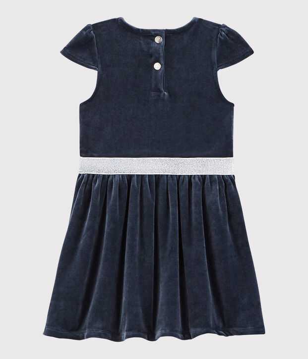 Girls' Short-Sleeved Dress blue