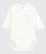 Unisex Babies' Short-Sleeved Wrapover Bodysuit