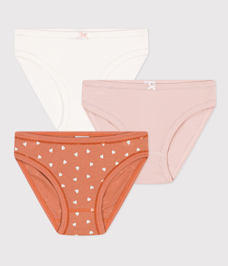 Girls' Heart Cotton Briefs - 3-Pack multicolor