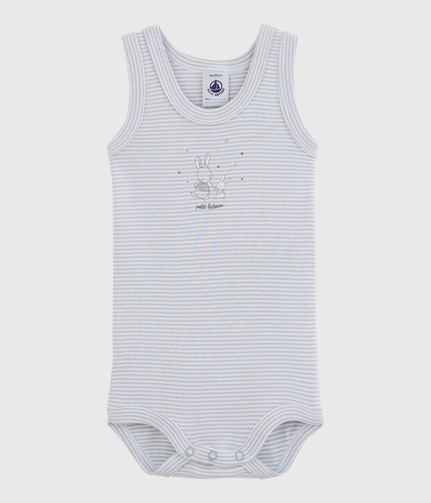 Baby Girls' Sleeveless Bodysuit grey/white