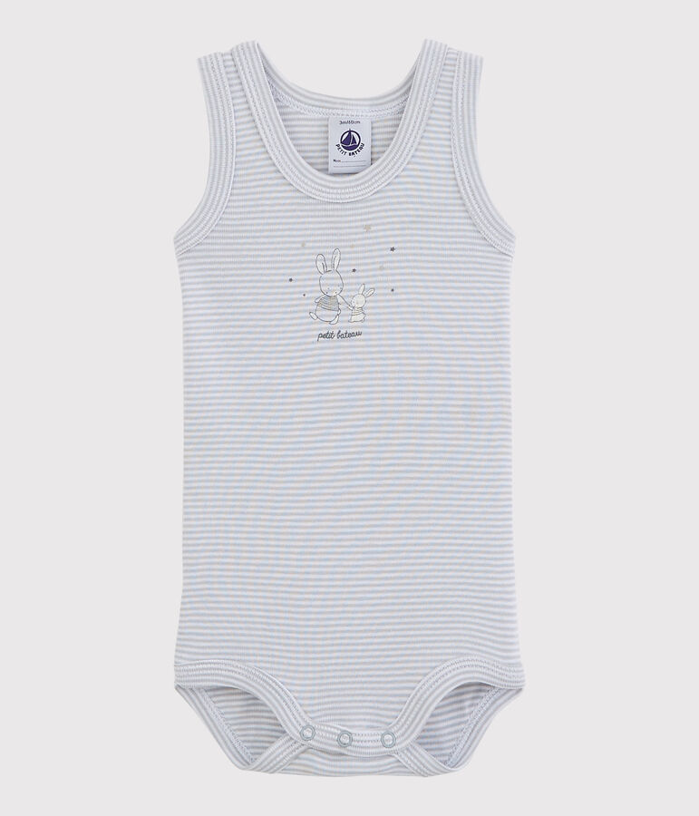 Baby Girls' Sleeveless Bodysuit grey/white