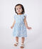 Babies' cotton dress and bloomers with a blue cherry print MARSHMALLOW blue/PORCELANA