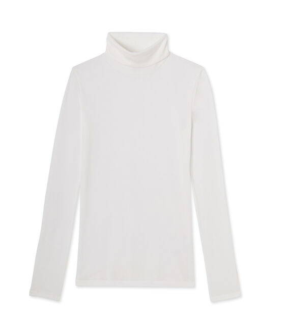 Women's undersweater in light cotton Lait white