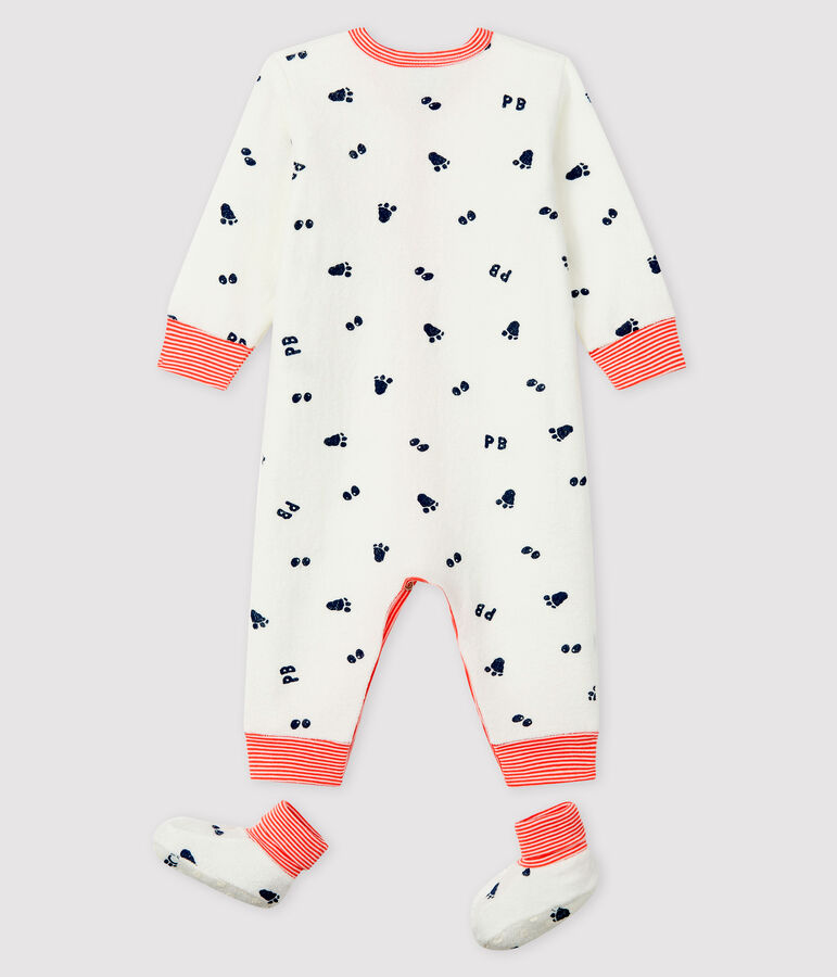 Babies' Terry Nightwear Set white/blue