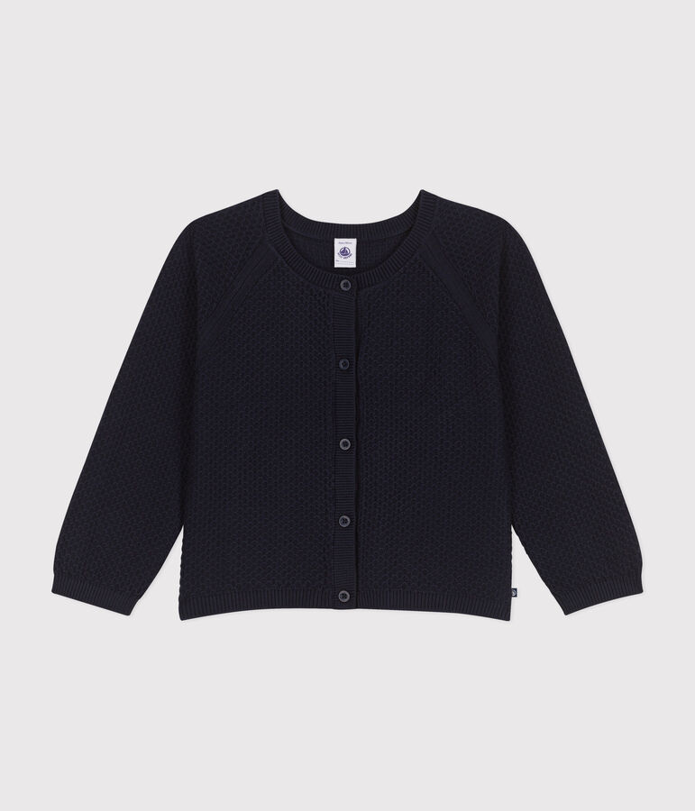Girls' Cotton Cardigan SMOKING blue