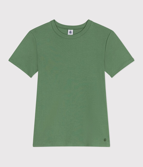 Women's Iconic plain cotton T-shirt PALMERAIE green