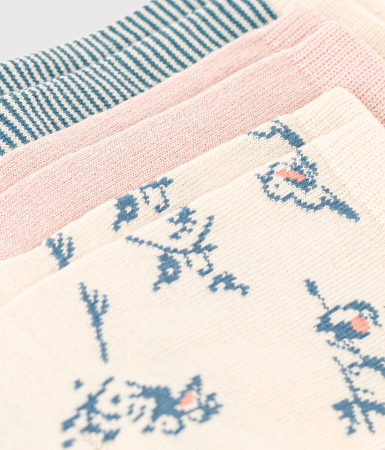 Girls' Bird Themed Socks - 3-Pack multicolor