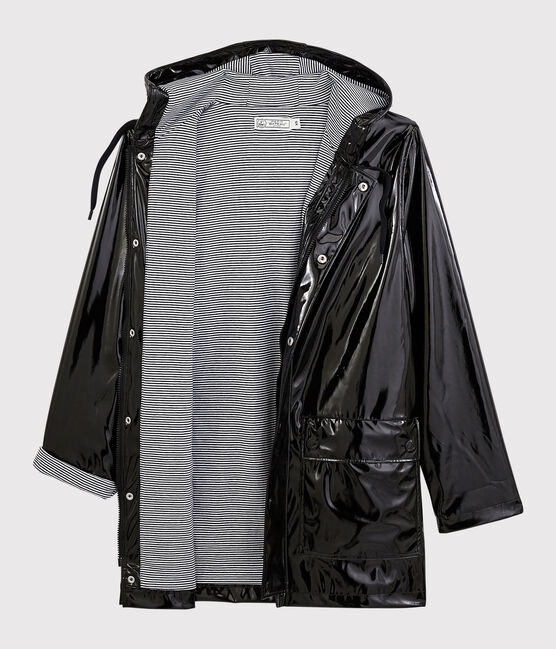 Women's iconic shiny raincoat NOIR black