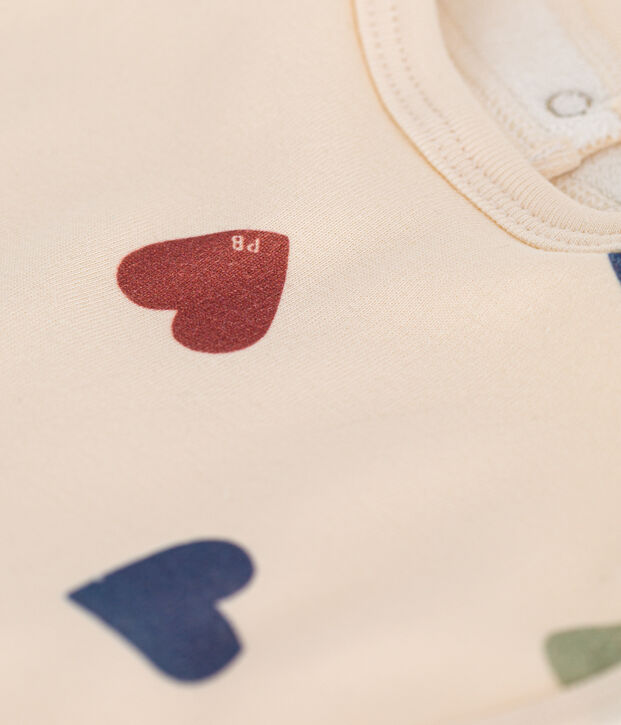 Cotton baby bib Ecru/multicolor