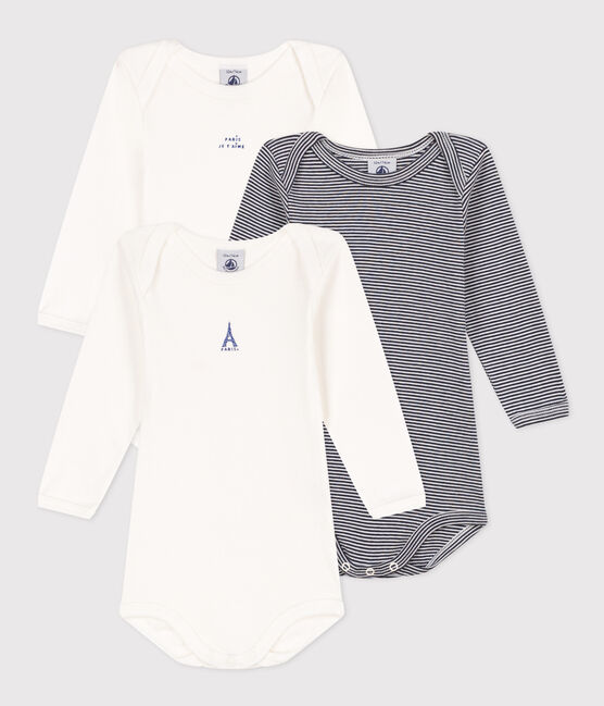 Babies' Paris Themed Long-Sleeved Cotton Bodysuits - 3-Pack variante 1