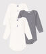 Babies' Paris Themed Long-Sleeved Cotton Bodysuits - 3-Pack