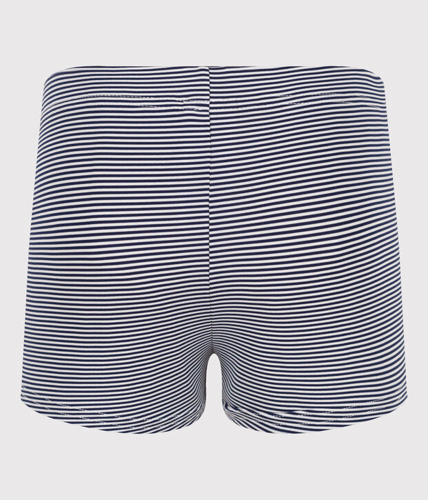 Boys' Stripy Swimming Trunks blue/white