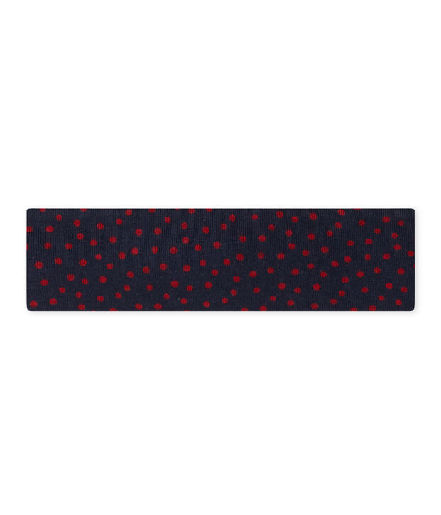 Girl's headband with bow blue/red