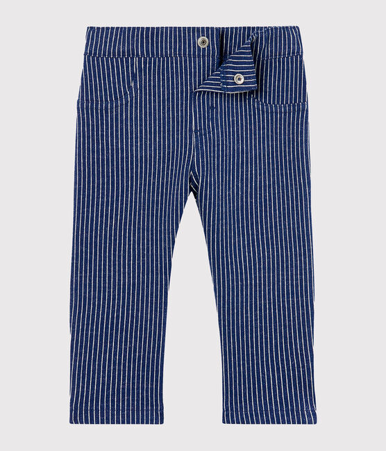 Baby Boys' Striped Knit Trousers SMOKING blue/MARSHMALLOW white