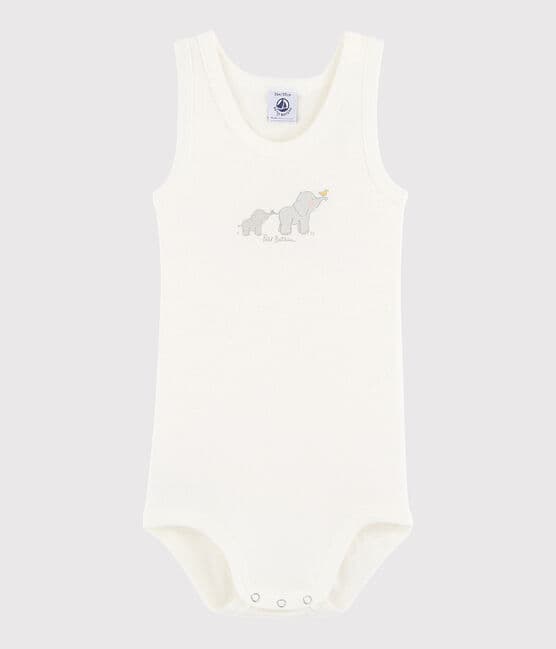 Unisex Babies' Sleeveless Bodysuit LAIT white