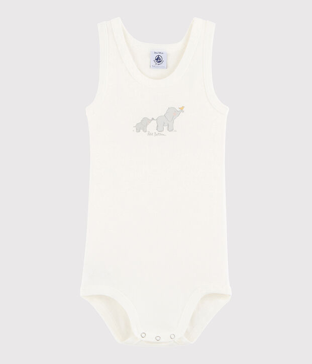 Unisex Babies' Sleeveless Bodysuit white