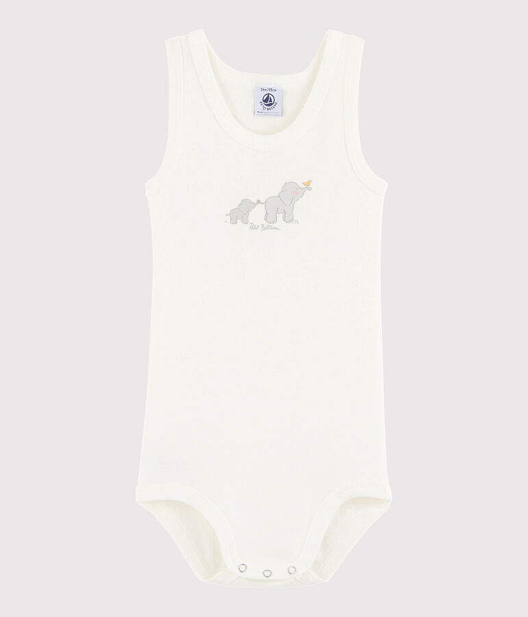Unisex Babies' Sleeveless Bodysuit LAIT white