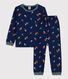 Children's Unisex Mushroom Patterned Fleece Pyjamas