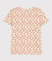 Women's Straight Round-Neck Cotton T-Shirt AVALANCHE white/MULTICO