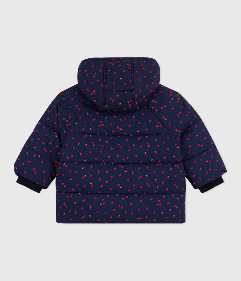 Babies' printed puffer jacket SOIR blue/MILK