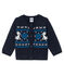 Baby Boys' Wool and Cotton Cardigan SMOKING blue/MULTICO white