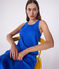 Women's long cotton vest dress PERSE blue