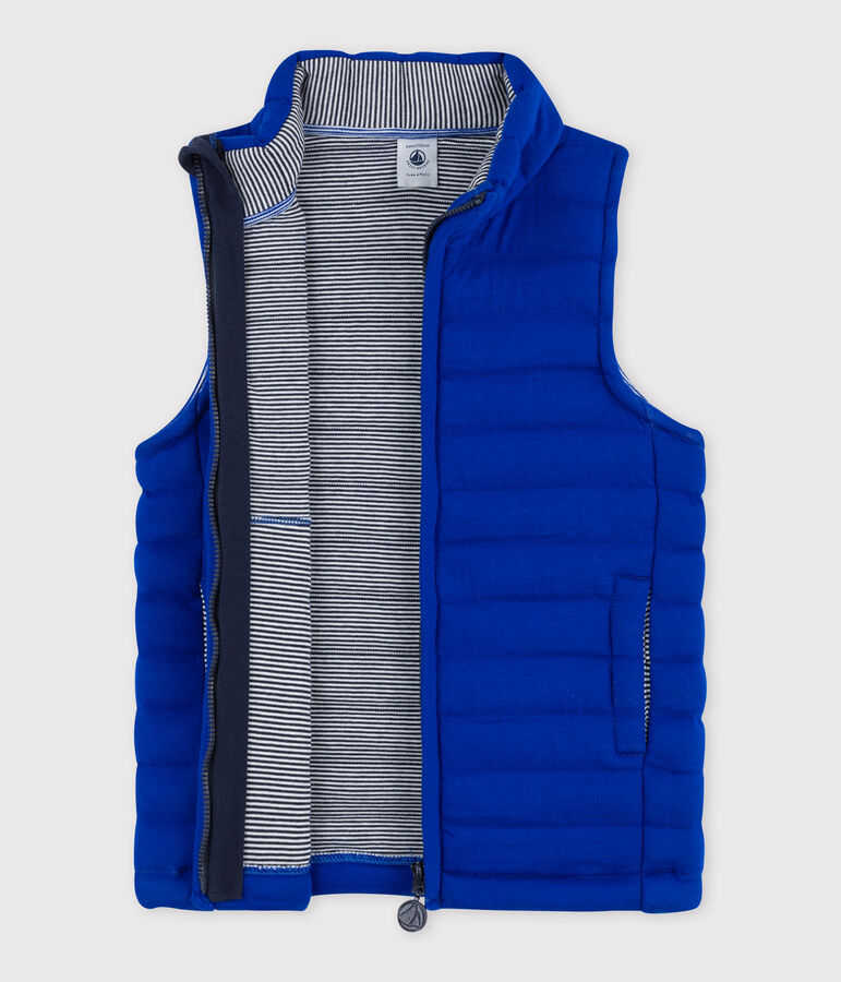 Children's Unisex Quilted Tube Knit Jacket blue
