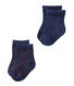 Set of 2 pairs of plain and polka dot baby girl's socks