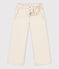 Girls' Denim Flared Trousers AVALANCHE Ecru