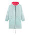 Women's reversible long windbreaker GROSEILLER pink/CRYSTAL blue