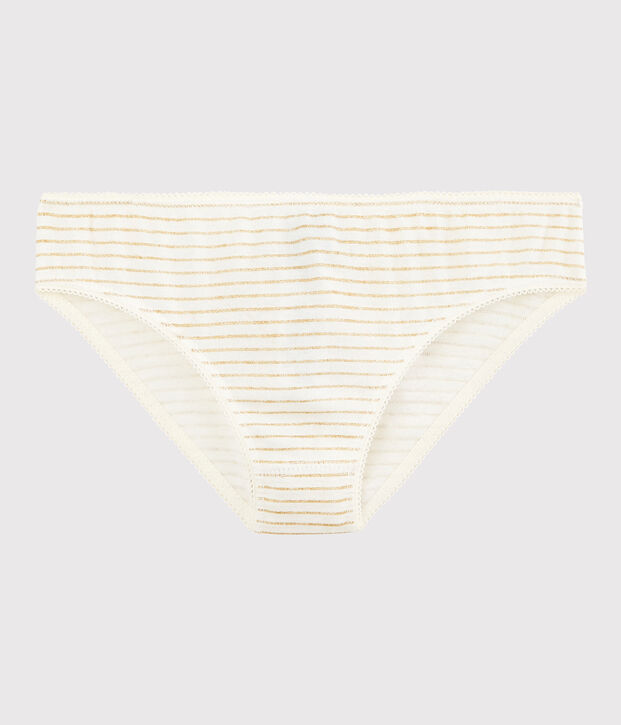 Girls' Cotton Knickers white/yellow