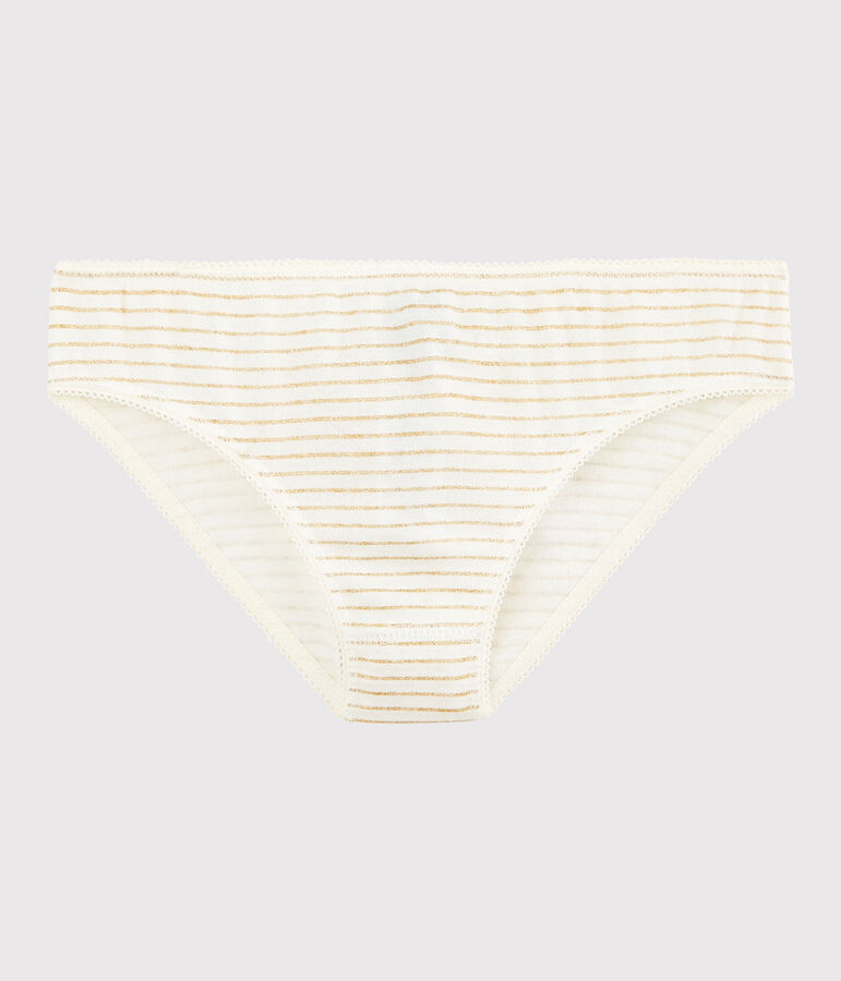 Girls' Cotton Knickers white/yellow